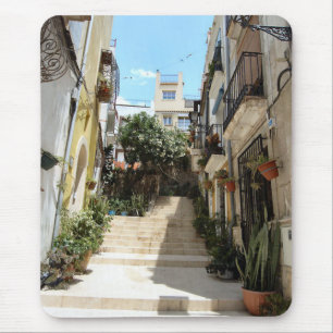 Historische Straße Alicantes. Mausunterlage Mousepad