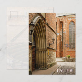 Historische Straße in Alt-Riga, Lettland Postkarte