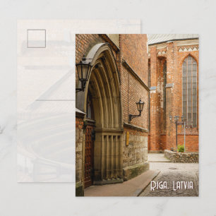 Historische Straße in Alt-Riga, Lettland Postkarte