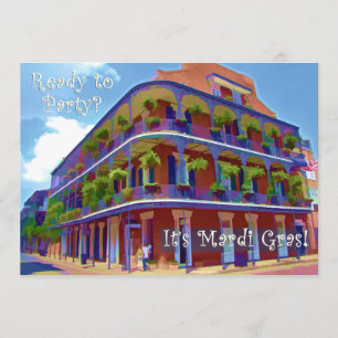 Historische Straße Karneval-New Orleans Einladung