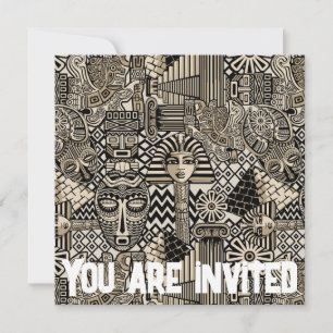 Historische Symbole Tattoo-Style Einladung