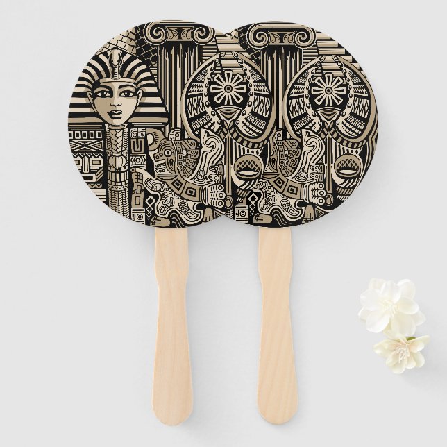 Historische Symbole Tattoo-Style Fächer (Vorne und Hinten)