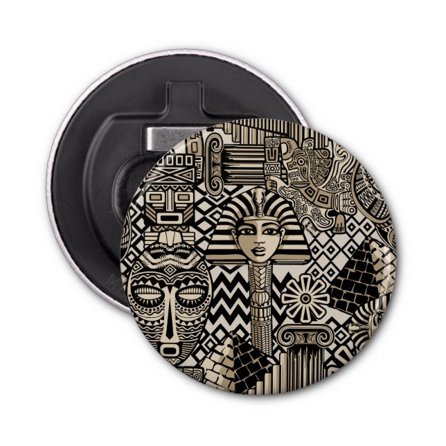 Historische Symbole Tattoo-Style Flaschenöffner (Vorderseite)