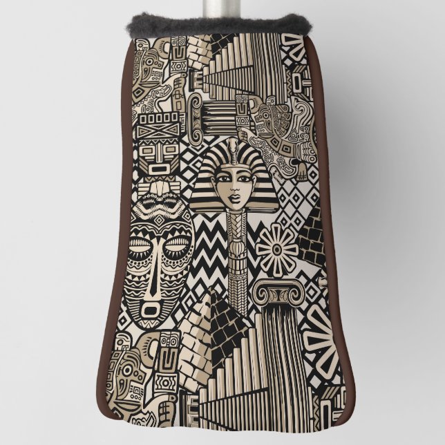 Historische Symbole Tattoo-Style Golf Headcover (Rotieren 90)