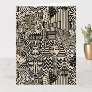 Historische Symbole Tattoo-Style Karte