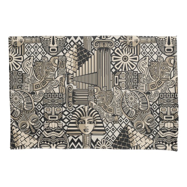 Historische Symbole Tattoo-Style Kissenbezug (Vorderseite)