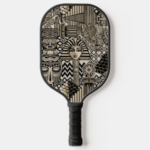 Historische Symbole Tattoo-Style Pickleball Schläger