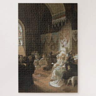 Historische Szene von Alphonse Mucha Puzzle