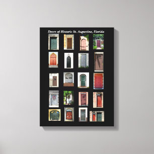 Historische Türen von St. Augustine, Florida Leinwanddruck