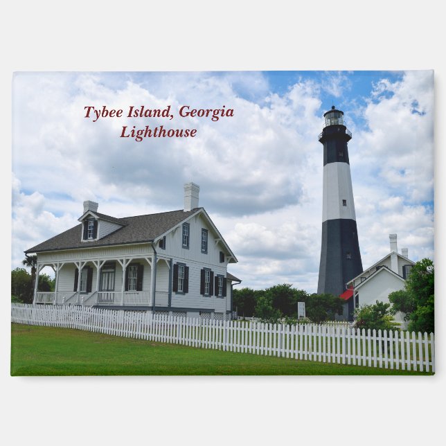 Historische Tybeinsel Leuchtturm Magnet (Vorderseite)