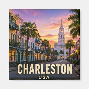 Historische Uferpromenade von Charleston South Car Magnet