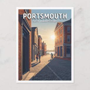 Historische Uferpromenade von Portsmouth an der Bo Postkarte