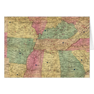 Historische und militärische Karte der USA