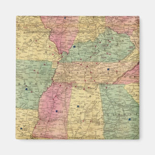 Historische und militärische Karte der USA Magnet