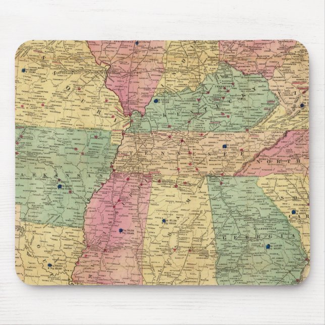 Historische und militärische Karte der USA Mousepad (Vorne)