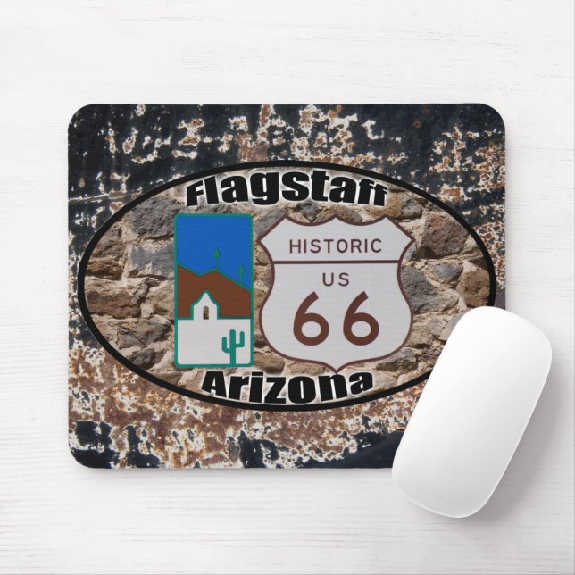 Historische US-Route 66 Flagstaff Arizona Mousepad (Mit Mouse)