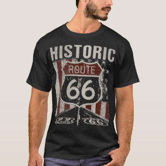 Historische USA Route 66 Highway Vintage America R T-Shirt