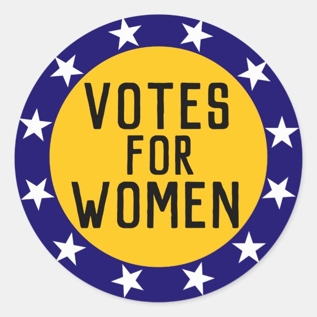 Historische Wahlen für Frauen 12 Sterne Runder Aufkleber (Vorderseite)