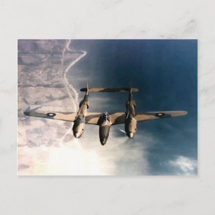 Historische WW2-Kriegsflugzeuge im Flug Postkarte