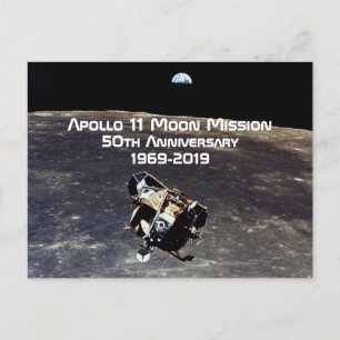 Historischer Apollo 11 Moon Mission 50 Jahre Jubil Postkarte