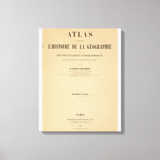 Historischer Atlas 2 Leinwanddruck (Vorderseite)