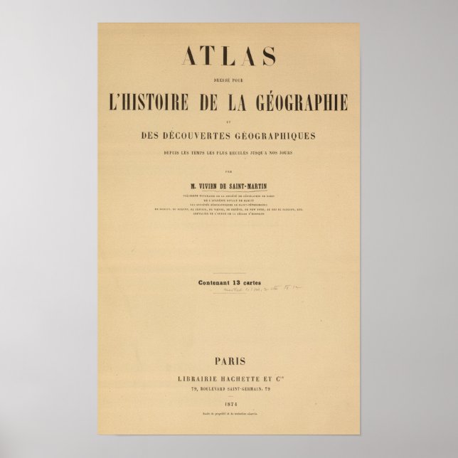 Historischer Atlas Poster (Vorne)