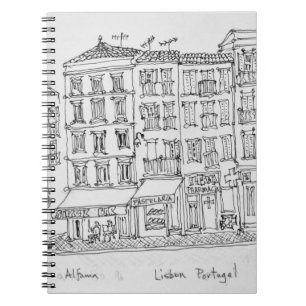 Historischer Bezirk Alfama  Lissabon, Portugal Notizblock