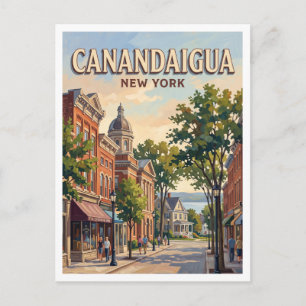 Historischer Bezirk Canandaigua New York Postkarte