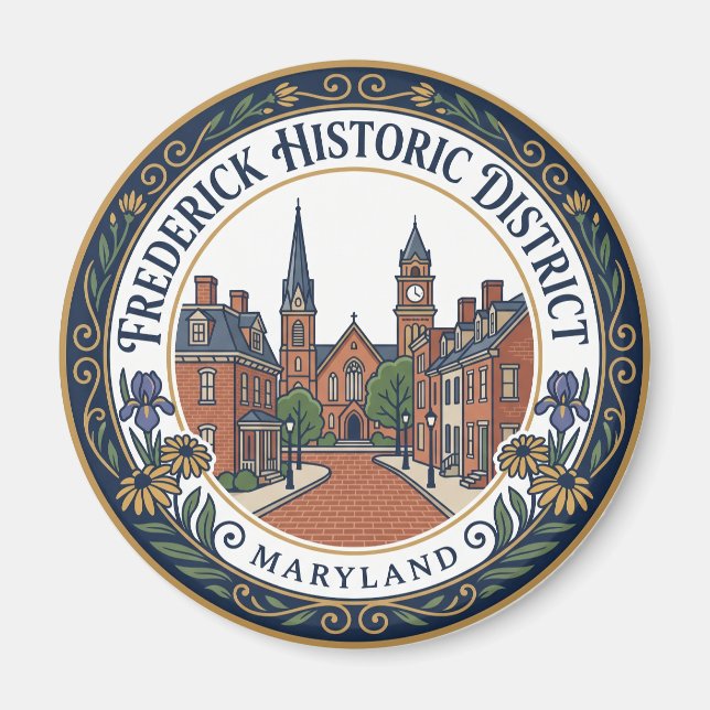Historischer Bezirk Frederick Maryland Magnet (Vorne)