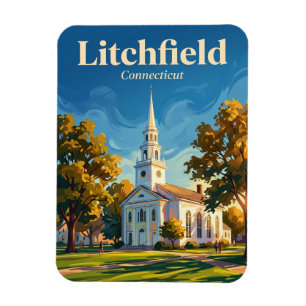 Historischer Bezirk Litchfield Connecticut Magnet