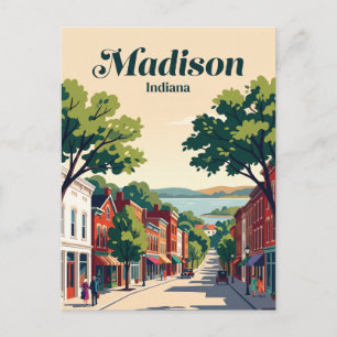 Historischer Bezirk Madison Indiana Postkarte