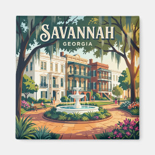 Historischer Bezirk Savannah Georgia Magnet