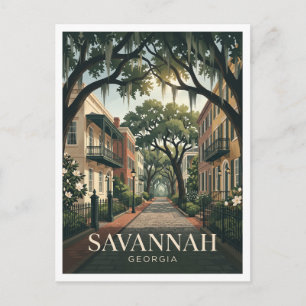 Historischer Bezirk Savannah Georgia Postkarte