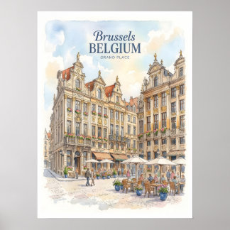 Historischer Brüsseler Grand Place  Poster