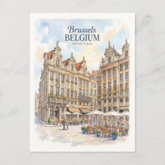 Historischer Brüsseler Grand Place  Postkarte