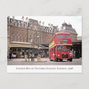 Historischer Bus 73 am Victoria Station, London 19 Postkarte