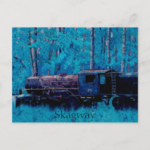 Historischer Dampflokomotive-Zug in Skagway Alaska Postkarte