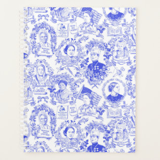 Historischer Feminist Pioneers Blue Toile Planer