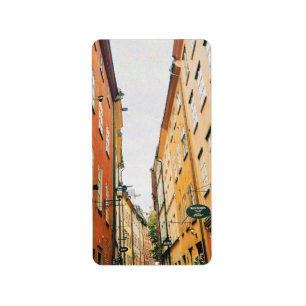 Historischer Gamla Stan, Altstadt von Stockholm Adressaufkleber