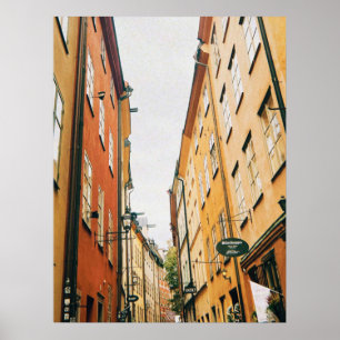 Historischer Gamla Stan, Altstadt von Stockholm Poster