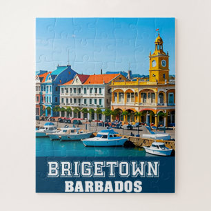 Historischer Hafen von Bridgetown und karibischer Puzzle