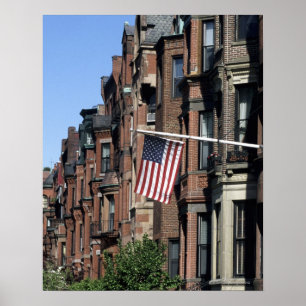 Historischer hinterer Bucht-Bereich, Boston, Poster