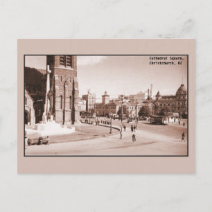 historischer Kathedralplatz Christchurch NZ Postkarte