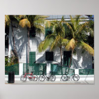 Historischer Key West Florida auf Leinwand Poster