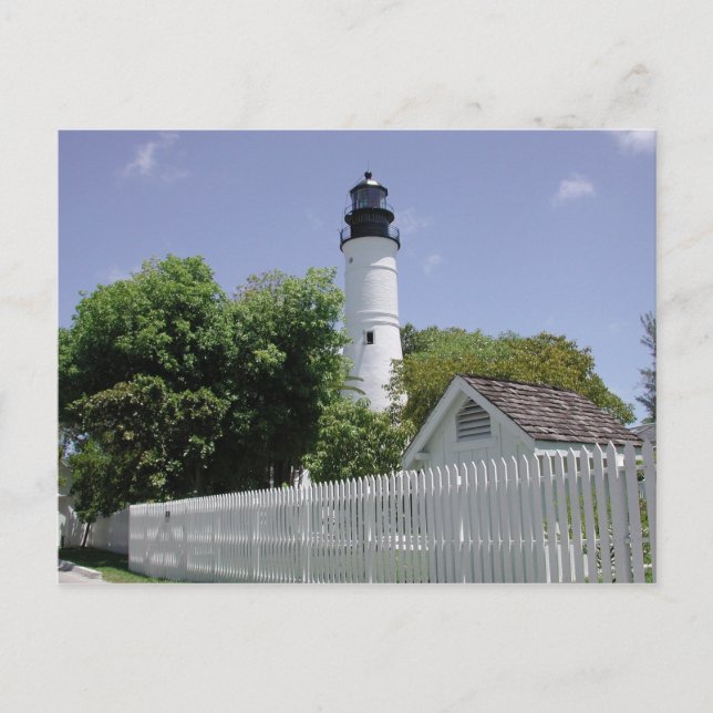 Historischer Key West Florida Leuchtturm Postkarte (Vorderseite)