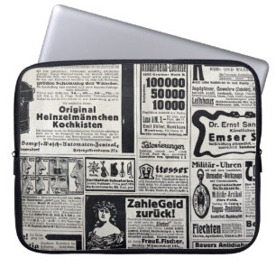 Historischer Kiew: Illustration der Zeitung 1917 Laptopschutzhülle