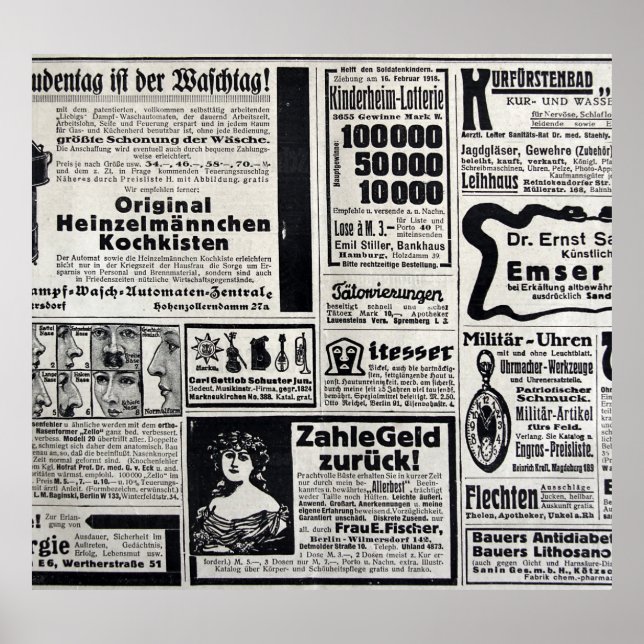 Historischer Kiew: Illustration der Zeitung 1917 Poster (Vorne)