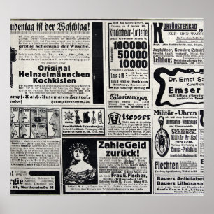 Historischer Kiew: Illustration der Zeitung 1917 Poster
