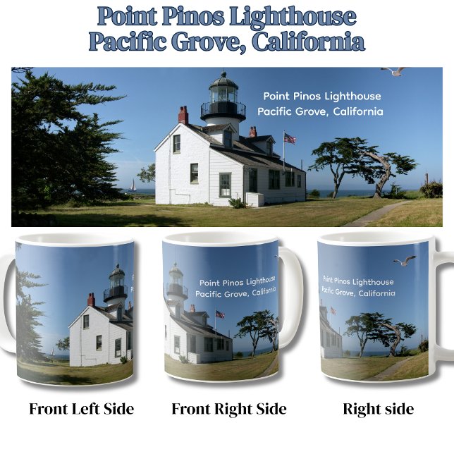 Historischer Leuchtturm Point Pinos Lighthouse Kal Kaffeetasse (Historic Point Pinos Lighthouse Pacific Grove, California Mug)