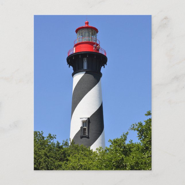 Historischer Leuchtturm St. Augustine, Florida Postkarte (Vorderseite)